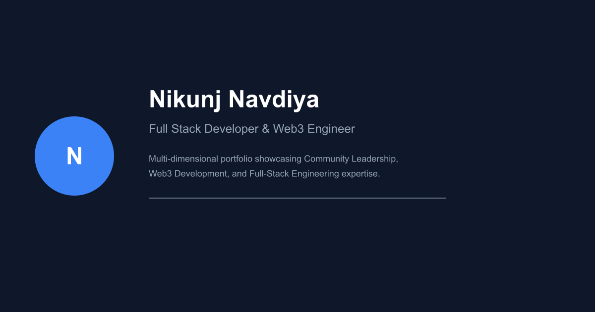 Nikunj Navdiya - Portfolio - Farcaster Mini Apps